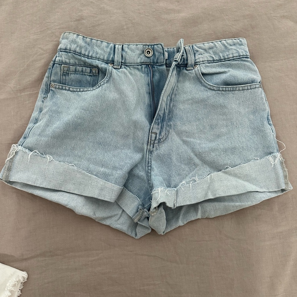 Zara Light Blue Jean Shorts
